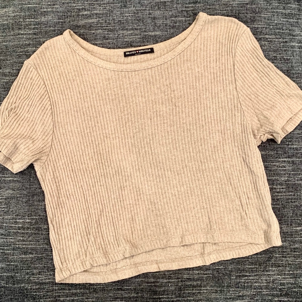 Brandy Melville basic beige tee